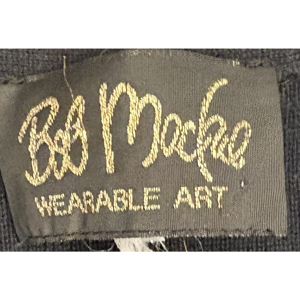 Bob Mackie's Wearable Art Indian Bead Embroidered 3/4 Sleeve Cardigan Black 4X - Picture 2 of 6
